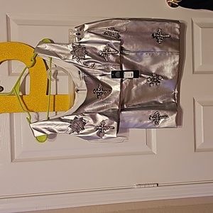 Metallic 2 PC skirt set size xl